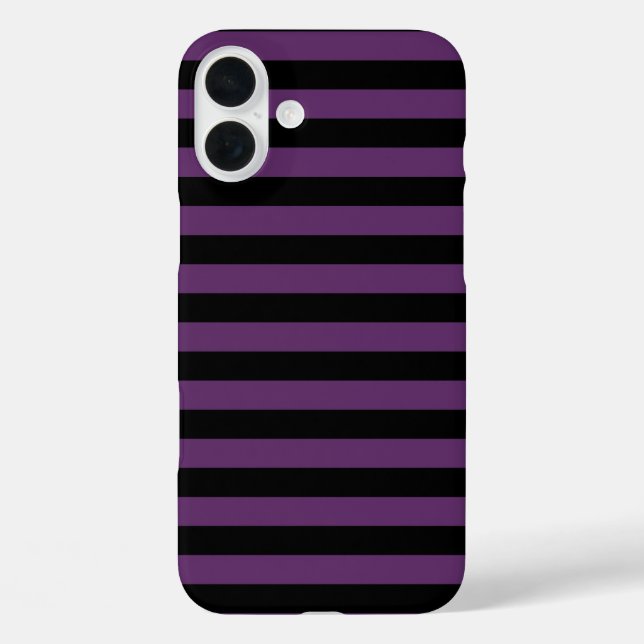 Goth Black and Purple Stripes Case-Mate iPhone Case (Back)