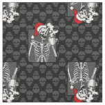 goth black christmas skull coffee skeleton red fabric