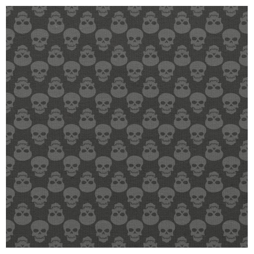 goth black grey halloween skull gray skeleton fabric