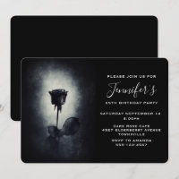 Goth Black Rose Dripping Blood Grunge Birthday