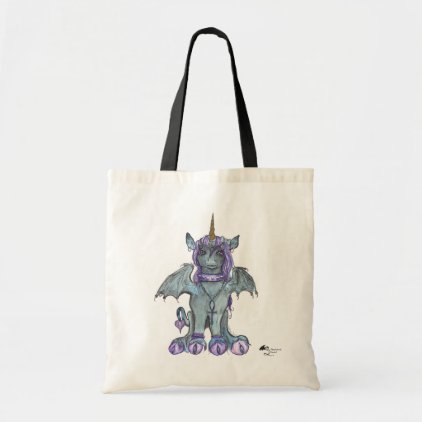 Goth Black Unicorn Magical Princess Unique-Corn Tote Bag