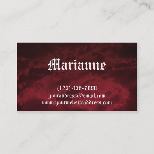 Goth Blood Storm Business Card
