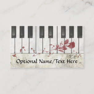 Goth Bloodstained Piano Business Cards