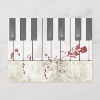 Goth Bloodstained Piano Keys Postcard by kathysprettythings at Zazzle