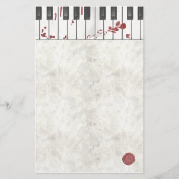 Goth Bloodstained Piano Stationery by kathysprettythings at Zazzle