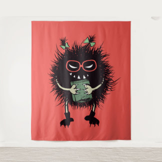 Goth Book Lover Monster Tapestry