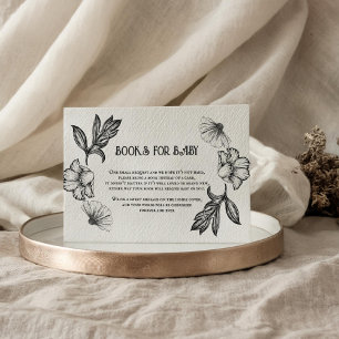 Goth Books for Baby Shower tattoo Flowers Enclosure Card