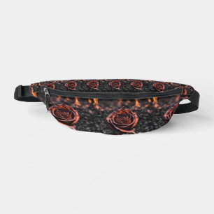 Goth Burnt Rose and Ashes Fanny Pack