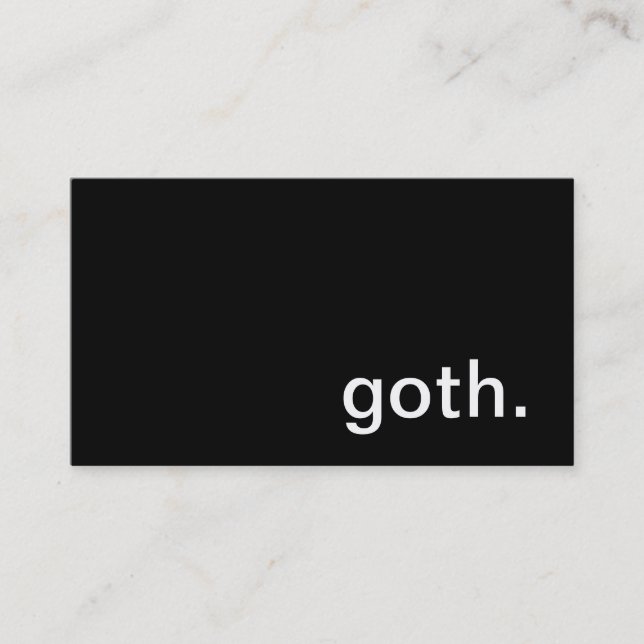 Goth Business Card (Front)