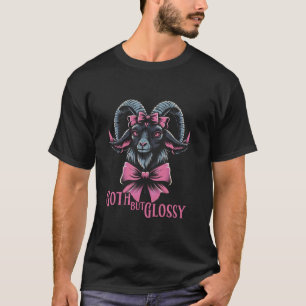 Goth But Glossy Coquette Gothic Aesthetic Baphomet T-Shirt