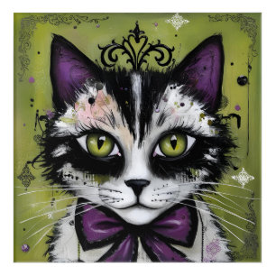 Goth Cat Acrylic Print