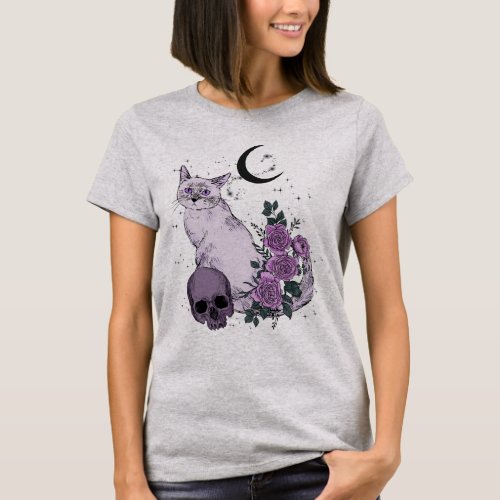 Goth Cat Gothic Magick  T_Shirt