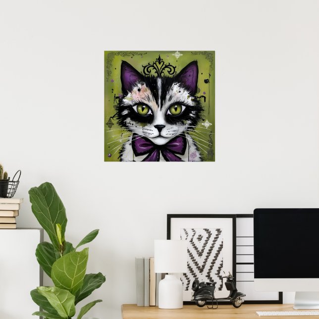 Goth Cat Poster (Home Office)