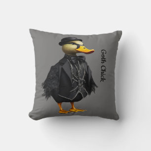 Goth Chic Gothic Chicken Throw Pillow