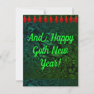Goth Christmas and New Year Card