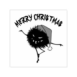 Goth Christmas Art - Naughty Holidays Character Self-inking Stamp