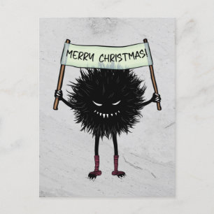 Goth Christmas Character Evil Bug Postcard