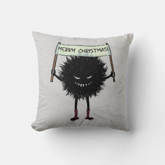Goth Christmas Character Evil Bug Throw Pillow