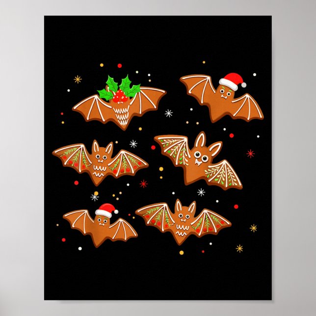 Goth Christmas Shirt For Kids, Soky Cute Bat Ginge Poster (Front)