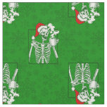 goth christmas skull coffee skeleton fabric