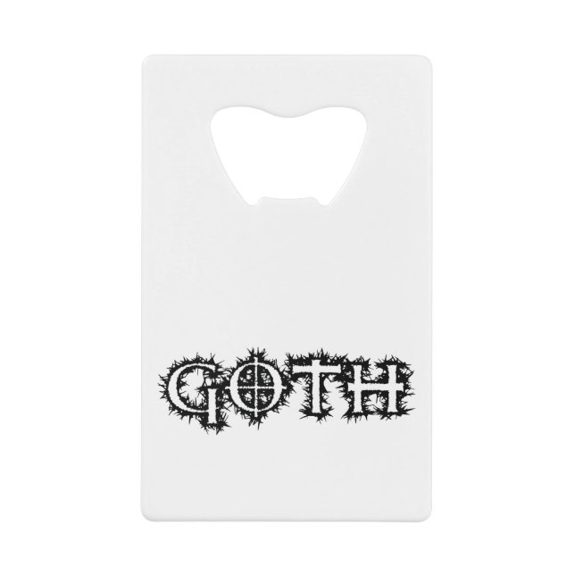 Goth Credit Card Bottle Opener (Front)