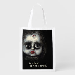 Goth Creepy Doll Cool Halloween Grocery Bag