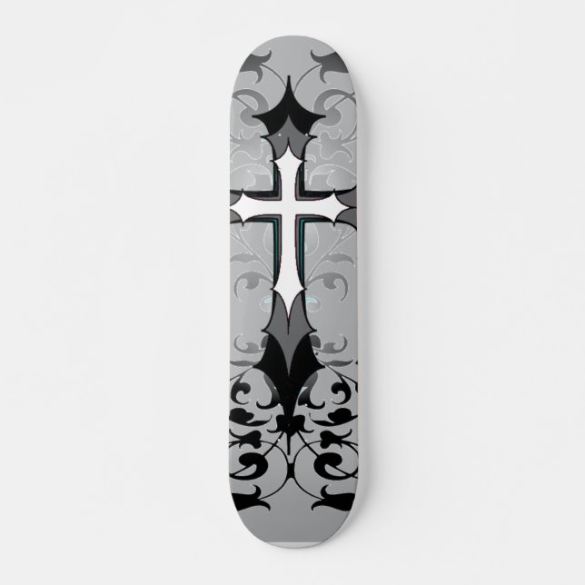Goth Cross Skateboard Deck (Front)
