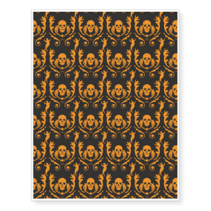 Goth Damask Temporary Tattoos