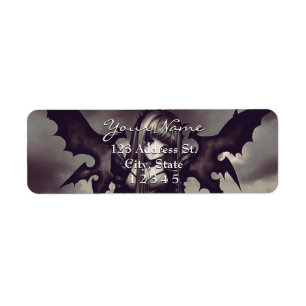 Goth Dark Anime Fairy Return Address Label