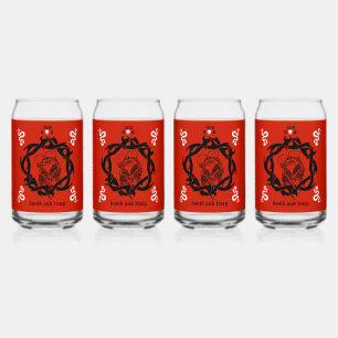 Goth Dark Romantic Lovers Gift Can Glass