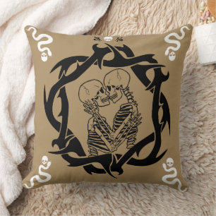 Goth Dark Romantic Lovers Gift Throw Pillow