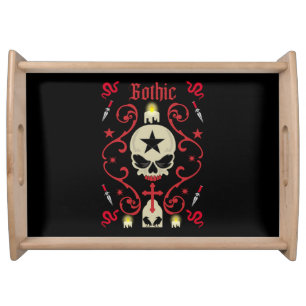 Goth Day Gothic Art Serving Tray