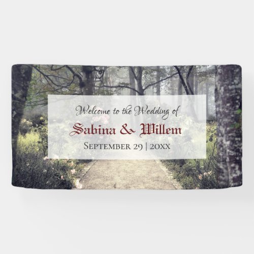 Goth Eerie Garden Path Welcome Wedding Banner