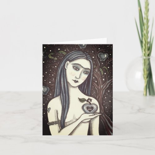 GOTH EVE, DARK SIDE OF EDEN, APPLE & SERPENT Blank Card