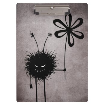 Goth Evil Flower Bug Creepy Cool Clipboard by borianag at Zazzle