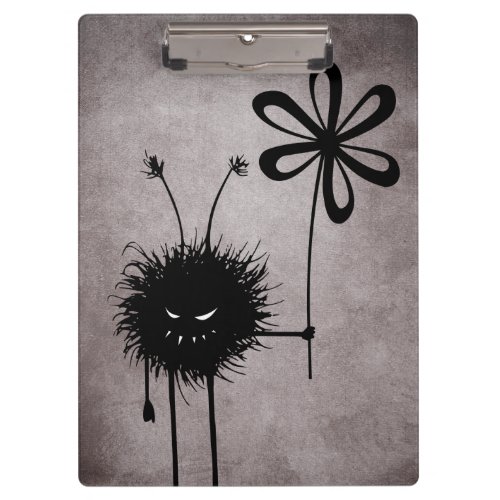 Goth Evil Flower Bug Creepy Cool Clipboard