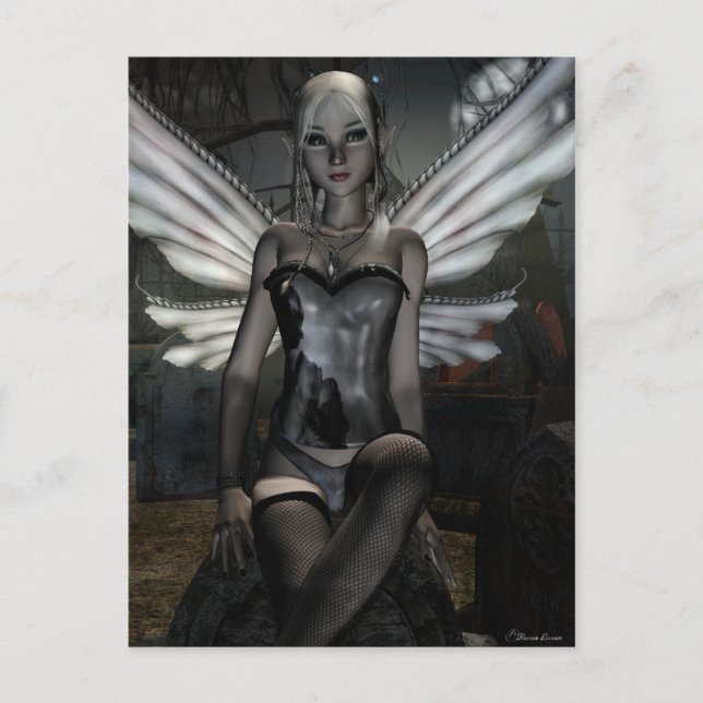 Goth Fae Series TRINITY Fantasy Art Postcard (Front)