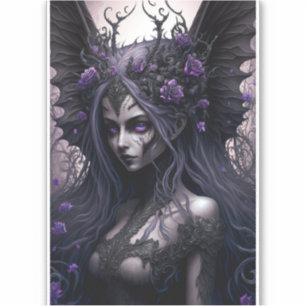 Goth Fairy Dark Fantasy Art Sticker