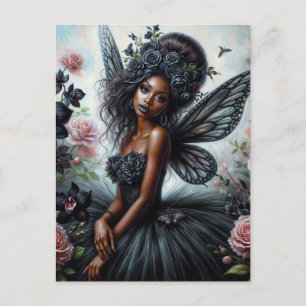 Goth Fairy With Dark Skin Postcard