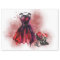 Goth Fashion | Red Dress with High Heels Abstract