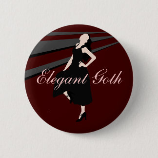 Goth Fashiongirl Button
