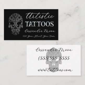 Goth Filigree Skull Tatoo Studio