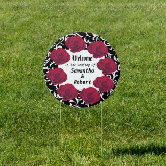 Goth Floral Welcome Wedding 