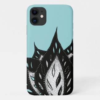 Goth flower abstract tattoo design iPhone 11 case