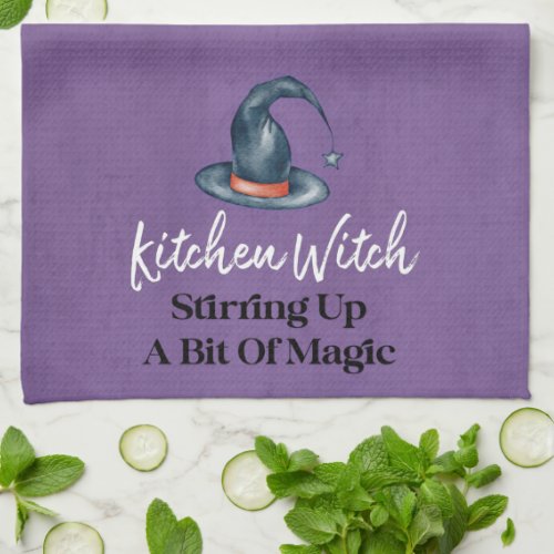 Goth Funny Kitchen Witch Halloween Kitchen Towel