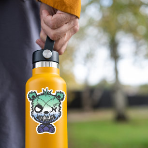 Goth Gay MLM Pride Flag Colored Bear Sticker