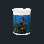 Goth Girl And Dragon Pitcher<br><div class="desc">Complement your dining room or kitchen and freshen up your table's look with this decorative and functional pitcher. An elegant way to serve water, milk, juice or iced tea at any meal or use it to hold utensils, brushes, or a bouquet on the table. Ideal for both indoor and outdoor...</div>