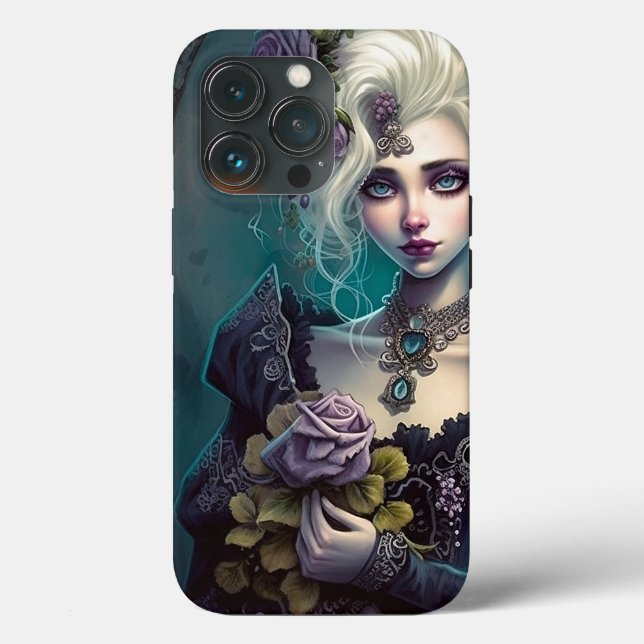 Goth Girl Art iPhone Cases (Back)