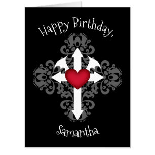 Goth girl birthday card