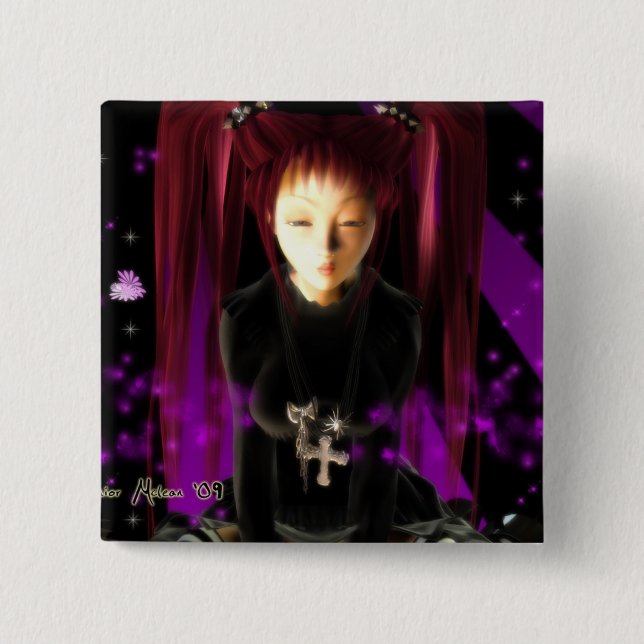 Goth Girl Button (Front)